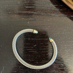 Elegant Silver and Gold-Toned Women's Bracelet- David Yurman